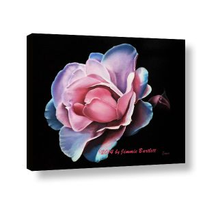 Blue Tipped Rose, canvas print of original