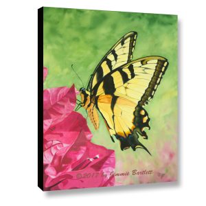 Butterfly on the Bougainvillea canvas print