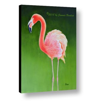 Gracefull Flamingo on canvas print