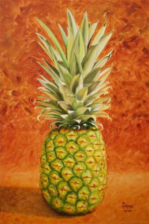 Pineapple print of the original painting