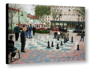 Old Galveston Square canvas prints of original