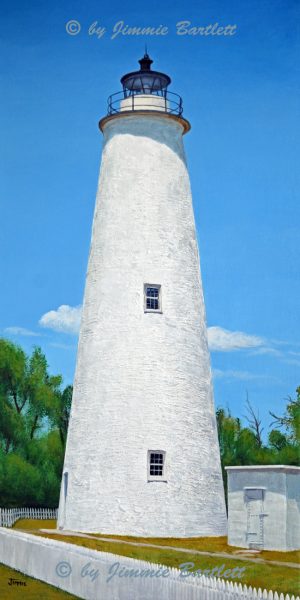 Oracoke Island Lighthouse prints of original painting