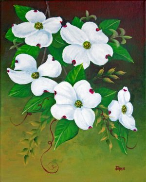 Bright Dogwood Flowers Prints of an original painting