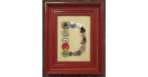 Framed Jewelry Art Letter 'D' #1