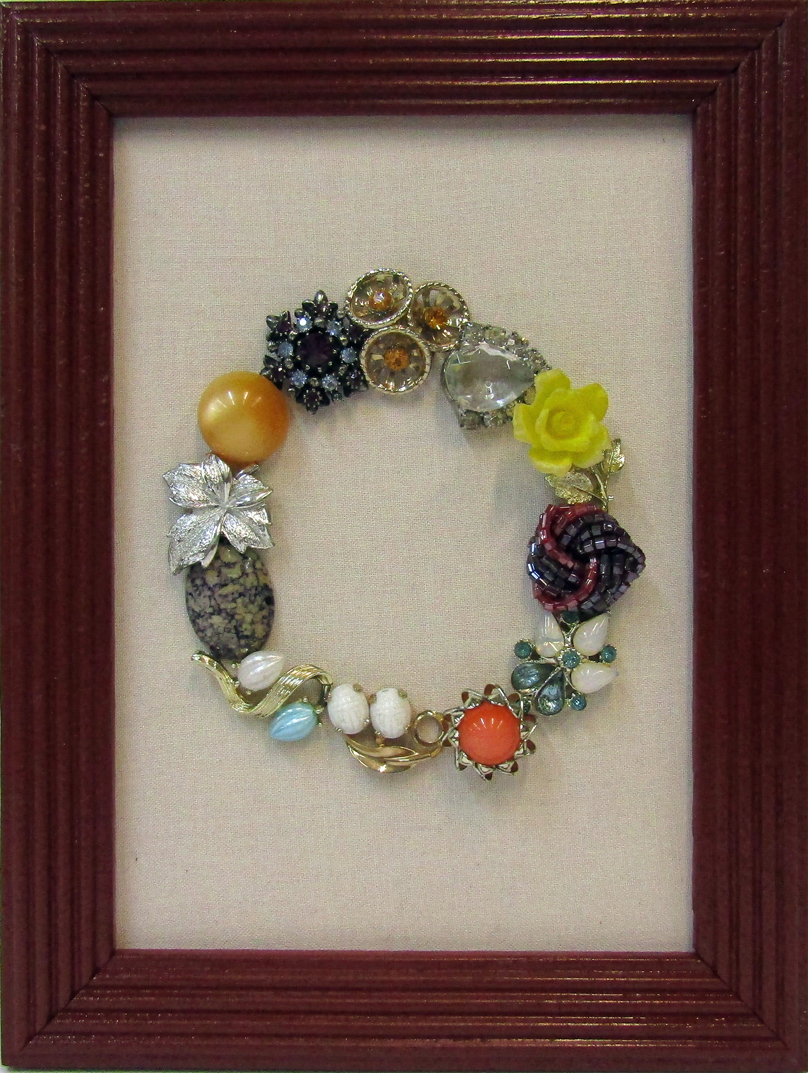 Framed Jewelry Art, Letter 'O' - Image 4
