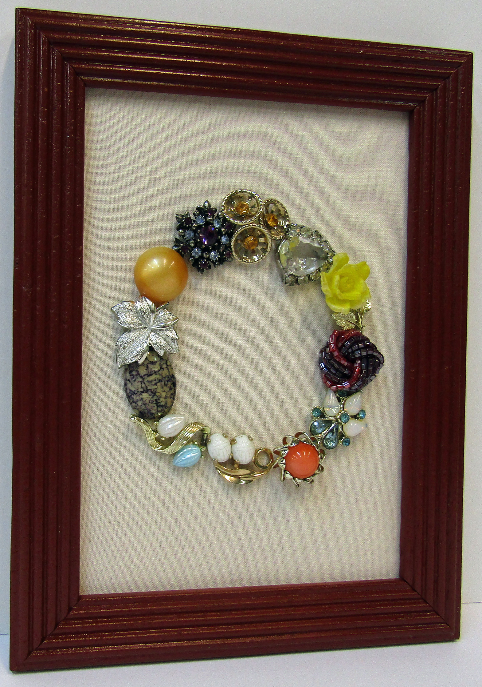 Framed Jewelry Art, Letter 'O' - Image 3