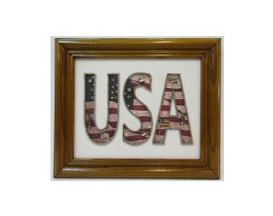 Framed Jewelry Art 'USA'