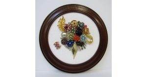 Framed Jewelry Bouquet With Pink Butterfly