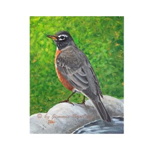 Robin, an original acrylic painting