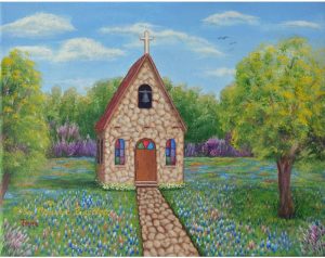 Chapel In The Woods original painting