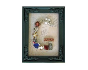 Framed Jewelry Art Letter 'G'