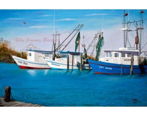 Matagorda Boats original painting