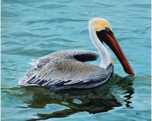 Palacios Bay Pelican original painting