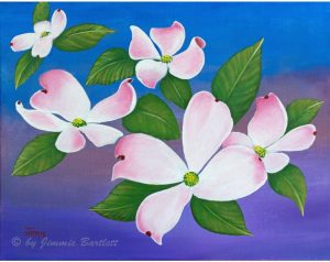 Pink Dogwood Flowers original painting