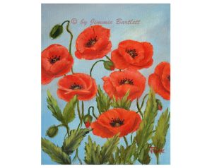 Red Poppies in the Field painting