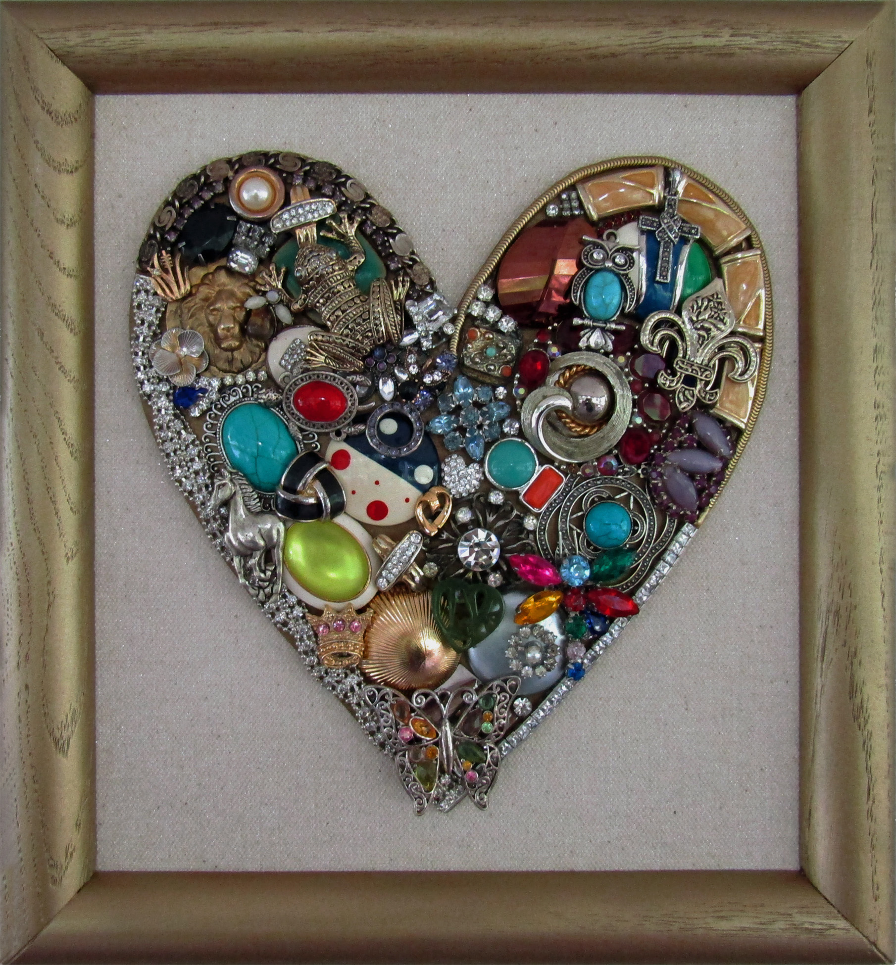 Framed Jewelry Art Heart #3 - Image 6