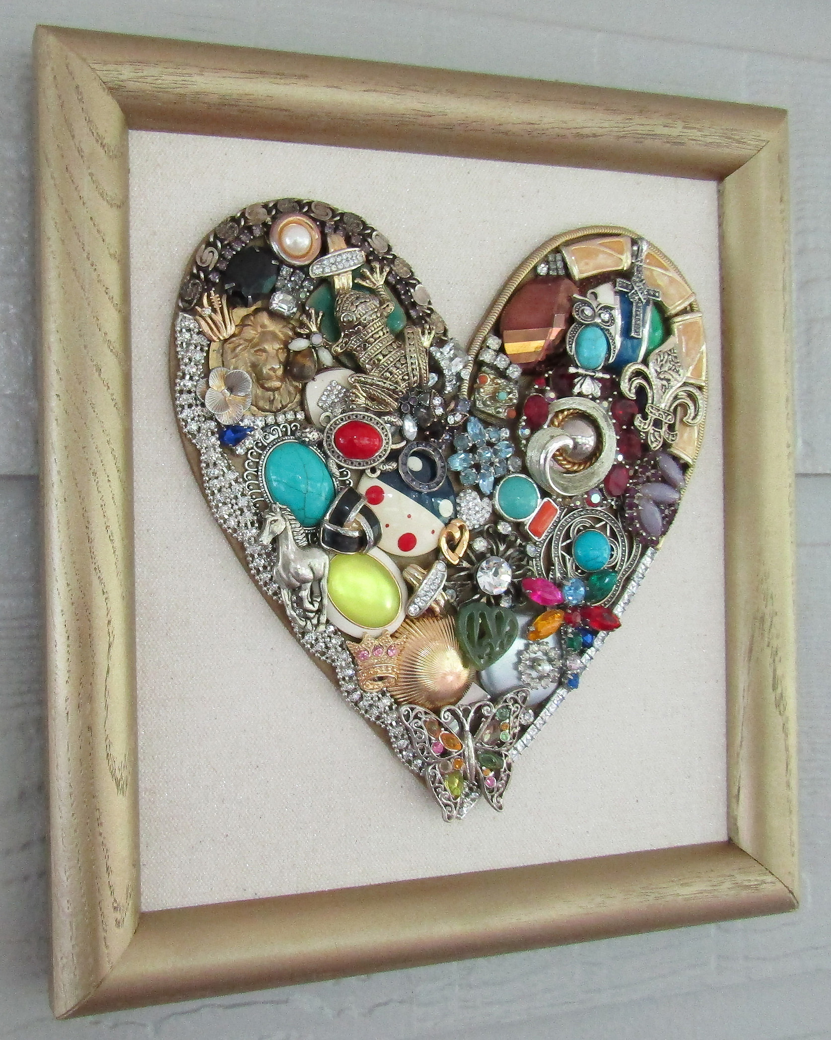 Framed Jewelry Art Heart #3 - Image 5