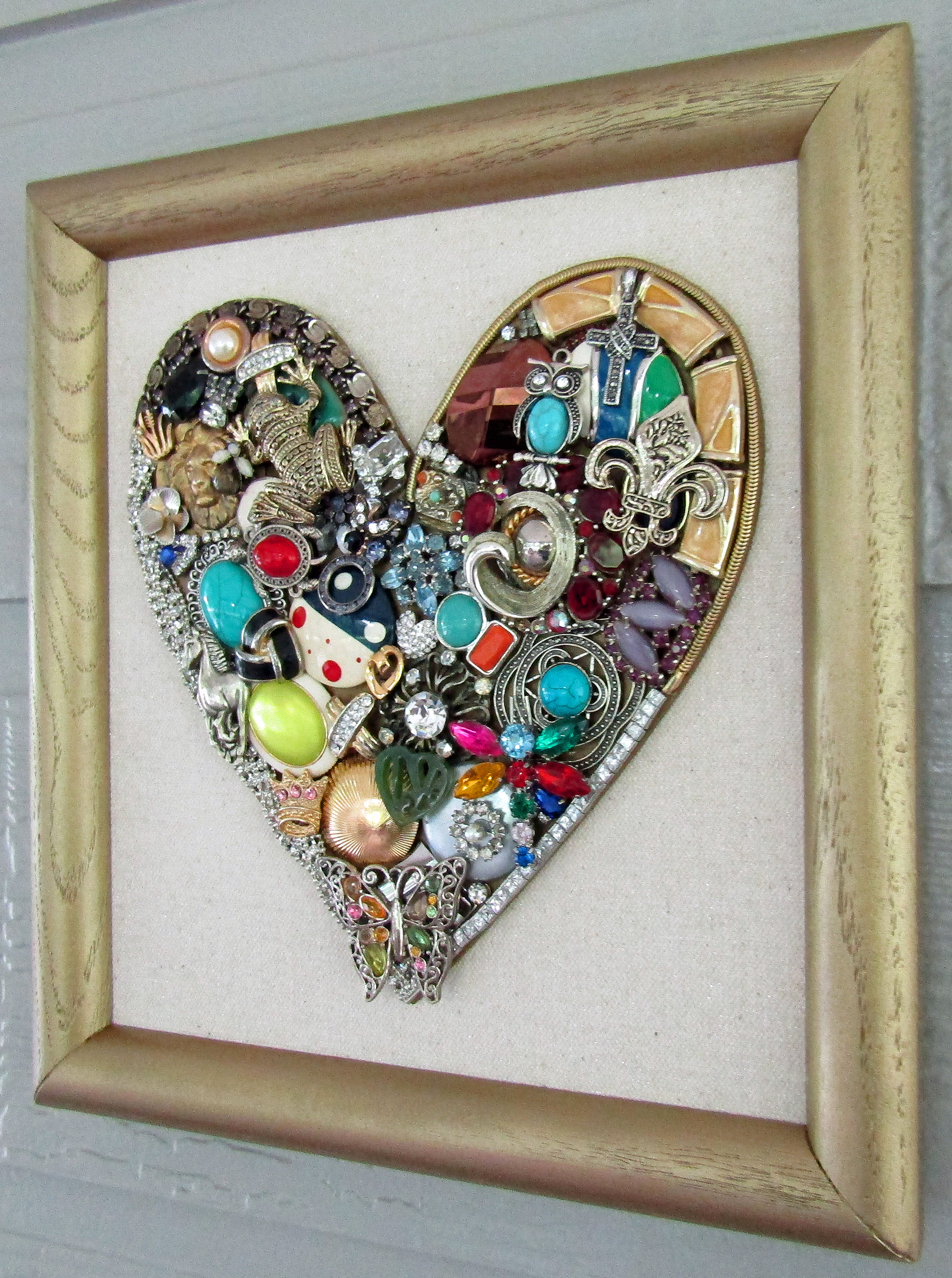 Framed Jewelry Art Heart #3 - Image 4
