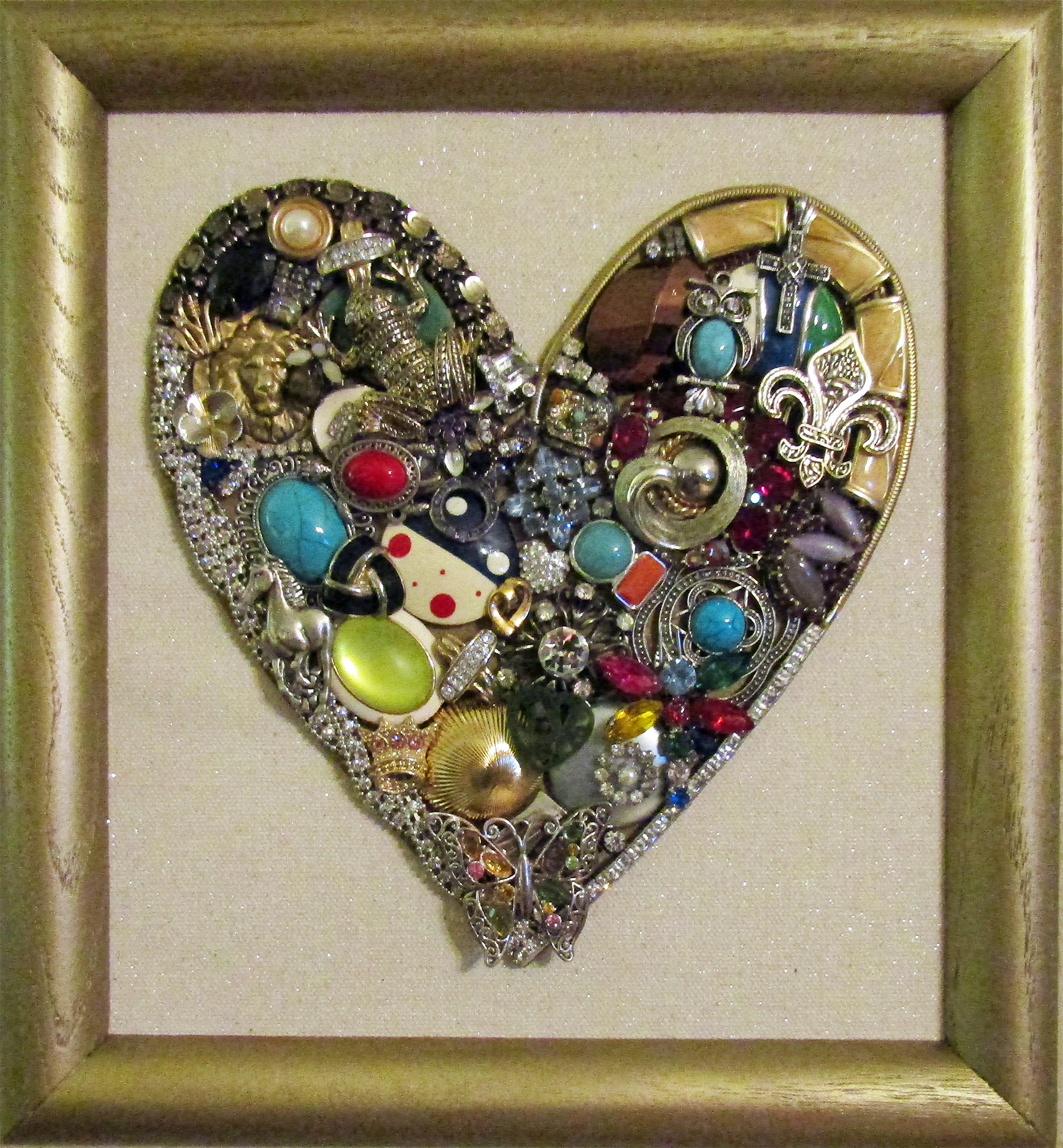 Framed Jewelry Art Heart #3
