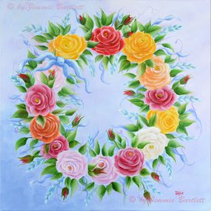 Colorful Rose Wreath Web