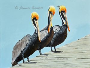 Three Pelicans on the Pier WEB DSC